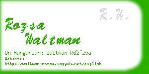 rozsa waltman business card